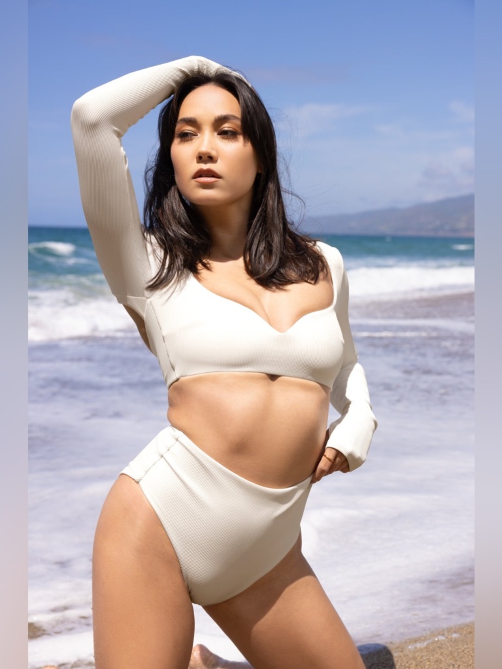 PopFlex Siren Sweetheart Long Sleeve Bikini Top